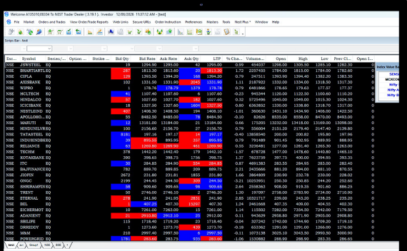 Dhanush trading terminal on desktop